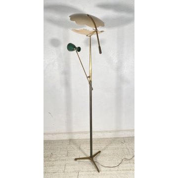 ARREDOLUCE LAMPADA DA TERRA PIANTANA FLOOR LAMP ANNI 60/70 ANGELO LELLI OTTONE