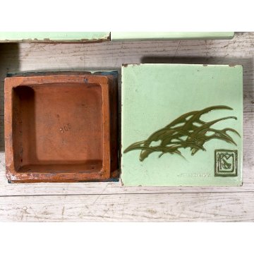 RARA COMPOSIZIONE Max Laeuger TILEWORKS Jugendstil CERAMICA ARTISTICA MURALE 900