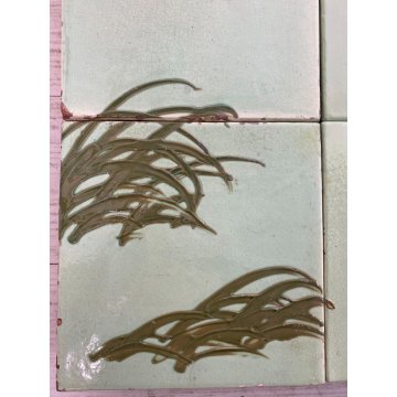 RARA COMPOSIZIONE Max Laeuger TILEWORKS Jugendstil CERAMICA ARTISTICA MURALE 900