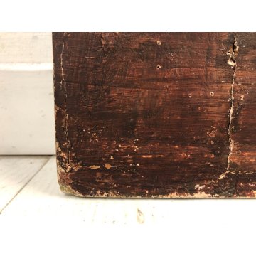 ANTICO PICCOLO SPECCHIO CORNICE LEGNO ORNATO INTAGLIATO GESSATO DORATO BAROCCO