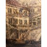 ANTICO QUADRO OLIO VEDUTA Venezia CANAL GRANDE ponte RIALTO PAESAGGIO FIGURE 700