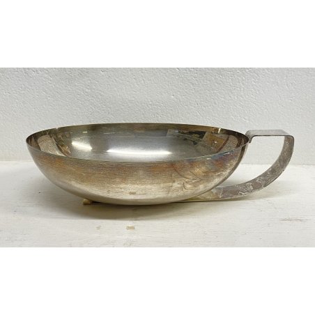 ANTICO VASSOIO DESIGN ANNI 60 METALLO ARGENTATO VINTAGE CENTROTAVOLA CIOTOLA OLD