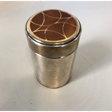 SCATOLA CILINDRICA COPERCHIO BOITE Christofle Talisman LAQUE DE CHINE  9,8 cm/h