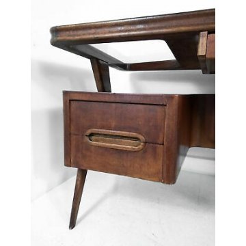 ANTICA SCRIVANIA DESIGN ATTR. OSVALDO BORSANI MOBILIFICI CANTÙ GRANDE CASSETTI