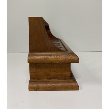 PORTA PIPE 6pz CON CASSETTO BREBBIA LEGNO VINTAGE STAND PIPES HOLDER ANNI 70