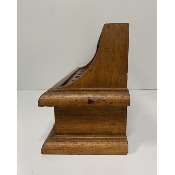 PORTA PIPE 6pz CON CASSETTO BREBBIA LEGNO VINTAGE STAND PIPES HOLDER ANNI 70
