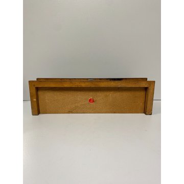 PORTA PIPE 6pz CON CASSETTO BREBBIA LEGNO VINTAGE STAND PIPES HOLDER ANNI 70