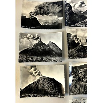 Lotto 10 cartoline ANTICHE ERUZIONE VESUVIO NAPOLI 1933 1944 FOTOGRAFIE STORICHE
