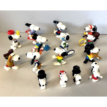 LOTTO 11 + 4  pz SNOOPY PEANUTS figurine VINTAGE vari TOPPER MATITA anni '60