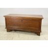 ANTICA CASSAPANCA LOMBARDA legno NOCE epoca 1800 OLD WOOD CHEST