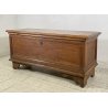 ANTICA CASSAPANCA LOMBARDA legno NOCE epoca 1800 OLD WOOD CHEST
