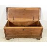 ANTICA CASSAPANCA LOMBARDA legno NOCE epoca 1800 OLD WOOD CHEST
