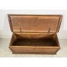 ANTICA CASSAPANCA LOMBARDA legno NOCE epoca 1800 OLD WOOD CHEST