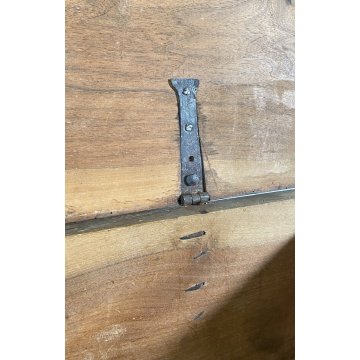ANTICA CASSAPANCA LOMBARDA legno NOCE epoca 1800 OLD WOOD CHEST
