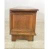 ANTICA CASSAPANCA LOMBARDA legno NOCE epoca 1800 OLD WOOD CHEST