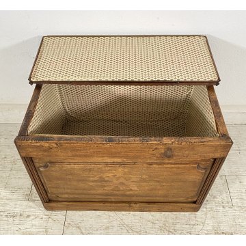 ANTICA CASSAPANCA LEGNAIA RUSTICA CASTAGNO epoca 1900 OLD WOOD CHEST BAULE