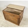 ANTICA CASSAPANCA LEGNAIA RUSTICA CASTAGNO epoca 1900 OLD WOOD CHEST BAULE