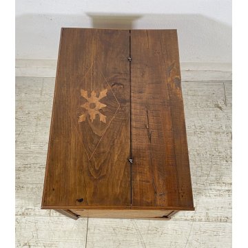 ANTICA CASSAPANCA LEGNAIA RUSTICA CASTAGNO epoca 1900 OLD WOOD CHEST BAULE