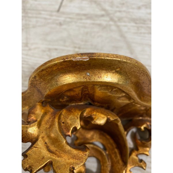 Ideacasa Mensola Consolle Oro Dorata Stile Barocco – Finto Vintage In Resina – 31x21 Cm