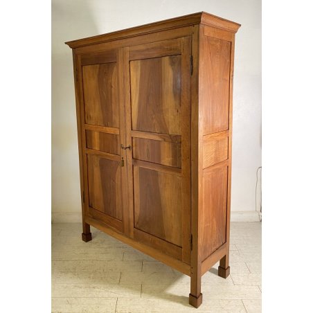 ANTICO ARMADIO IMPERO GUARDAROBA 800 LEGNO NOCE 2 ANTE RUSTICO APPENDIABITI OLD