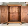 ANTICO ARMADIO IMPERO GUARDAROBA 800 LEGNO NOCE 2 ANTE RUSTICO APPENDIABITI OLD