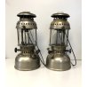 COPPIA LAMPADA PETROLAMP 200 LANTERNA OTTONE NICHELATO BRASS LANTERN ANNI '40/50
