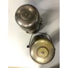 COPPIA LAMPADA PETROLAMP 200 LANTERNA OTTONE NICHELATO BRASS LANTERN ANNI '40/50