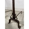 COPPIA ALARI IN FERRO BATTUTO epoca 700 SPINOTTATI FORGIATI CAMINO ANTICO STAND