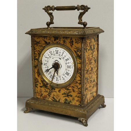 ANTICO OROLOGIO OFFICIER PENDULETTE sveglia viaggio CARROZZA Old Desk Clock EPOC