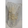 ITALAMP LAMPADA MURO APPLIQUE MURANO FIOCCO VETRO ORO BAROVIER LAMP OLD VINTAGE
