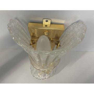 ITALAMP LAMPADA MURO APPLIQUE MURANO FIOCCO VETRO ORO BAROVIER LAMP OLD VINTAGE