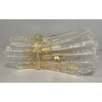 ITALAMP LAMPADA MURO APPLIQUE MURANO FIOCCO VETRO ORO BAROVIER LAMP OLD VINTAGE