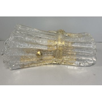 ITALAMP LAMPADA MURO APPLIQUE MURANO FIOCCO VETRO ORO BAROVIER LAMP OLD VINTAGE