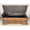 ANTICA CASSAPANCA LEGNO NOCE PANCA BAULE EPOCA 1800 NEOCLASSICA ROBUSTA EPOCA