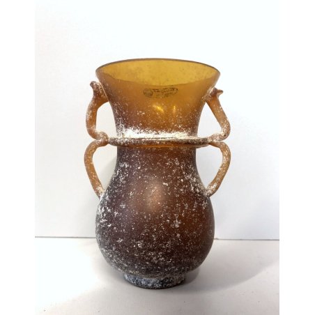 ANTICO VASO BIANSATO DESIGN Seguso VETRO SCAVO Murano VETRI D'ARTE '900