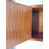 COPPIA DI COMODINI DESIGN A MURO ANNI 70 LEGNO OTTONE VINTAGE ANTA CAMERA LETTO