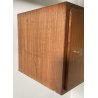COPPIA DI COMODINI DESIGN A MURO ANNI 70 LEGNO OTTONE VINTAGE ANTA CAMERA LETTO