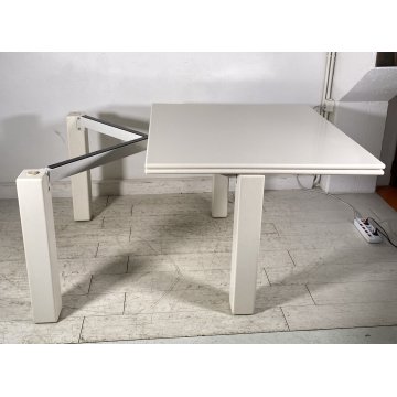 TAVOLO PRANZO DESIGN ANNI 90 METALLO ALLUNGABILE A LIBRO VINTAGE TABLE SALOTTO