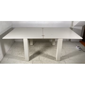 TAVOLO PRANZO DESIGN ANNI 90 METALLO ALLUNGABILE A LIBRO VINTAGE TABLE SALOTTO