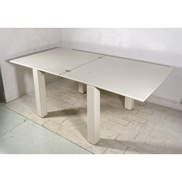 TAVOLO PRANZO DESIGN ANNI 90 METALLO ALLUNGABILE A LIBRO VINTAGE TABLE SALOTTO