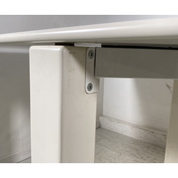 TAVOLO PRANZO DESIGN ANNI 90 METALLO ALLUNGABILE A LIBRO VINTAGE TABLE SALOTTO