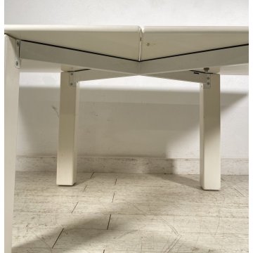 TAVOLO PRANZO DESIGN ANNI 90 METALLO ALLUNGABILE A LIBRO VINTAGE TABLE SALOTTO