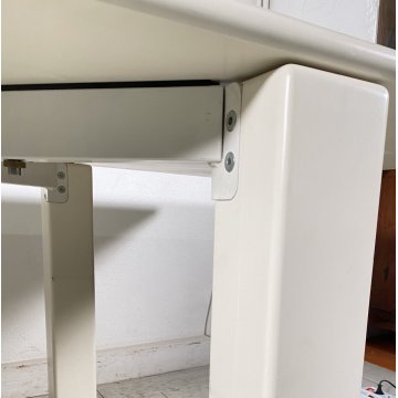 TAVOLO PRANZO DESIGN ANNI 90 METALLO ALLUNGABILE A LIBRO VINTAGE TABLE SALOTTO