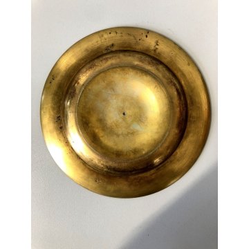 ANTICO CALAMAIO VASO A CRATERE PIATTO COPERCHIO BRONZO DORATO STILE ECLETTICO