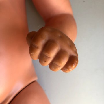 BAMBOLA FURGA GIULIETTA VINTAGE DOLL CAPELLI BIONDI OCCHI CHIARI 52 cm/h  '60s