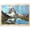 STAMPA ACQUERELLO Marc N. Marcovitch MONTE CERVINO Matterhorn mit Riffelsee N 76