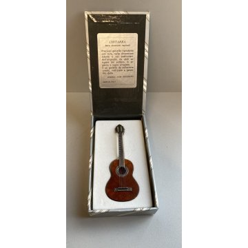 MINIATURA CHITARRA SACCHETTI ARGENTO 800 GUITAR SILVER STRUMENTO MUSICALE