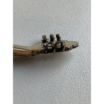 MINIATURA CHITARRA SACCHETTI ARGENTO 800 GUITAR SILVER STRUMENTO MUSICALE