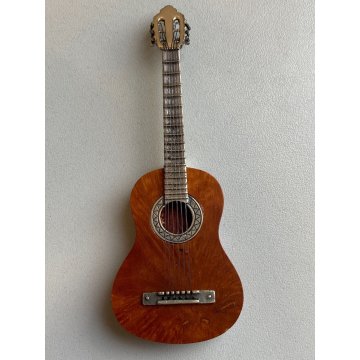 MINIATURA CHITARRA SACCHETTI ARGENTO 800 GUITAR SILVER STRUMENTO MUSICALE