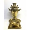 ANTICO Samovar OTTONE ORNATO TIMBRATO NUMERATO VASSOIO BOWL FINE '800 PRIMO '900